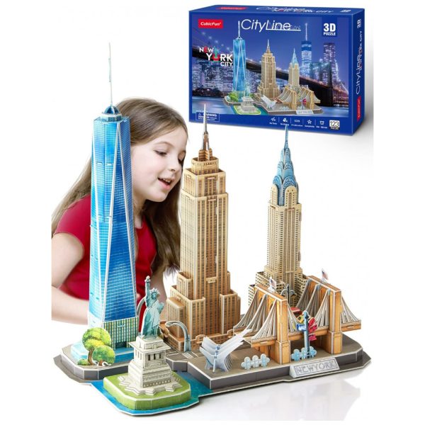 ectqg4wmv5w70b_0 jpg - CubicFun Quebra Cabeças 3D Arquitetura Nova York para Crianças e Adultos, 123 Peças