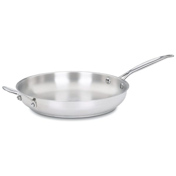 ectqg6mc80000b_0 jpg - Frigideira em Aço Inoxidável de 30 cm com Alça Auxiliar, Cuisinart Chef s Classic 722 30H, Prata