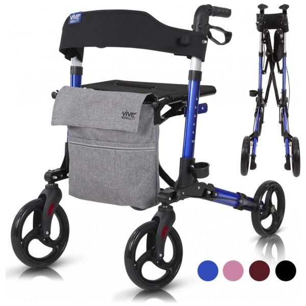 ectqg8vq8ph70b_0 jpg - Andador Adulto Idoso Vive Mobility com Assento, Suporta até 136 Quilos, Azul