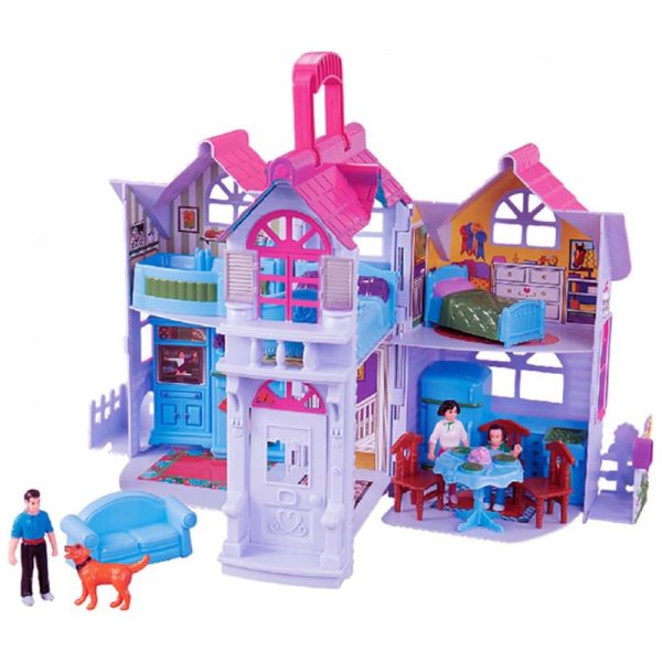 ectqg94mrr570b_0 jpg - Mini Casa de Bonecas Dobrável com Acessórios e 2 Quartos para Crianças de 3 Anos a 8 Anos, Liberty, Azul