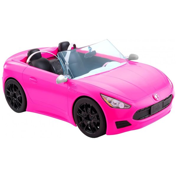 ectqgbg44wb90b_0 jpg - Carro Conversível de Brinquedo da Barbie com Cintos de Segurança e Rodas Giratórias, Rosa