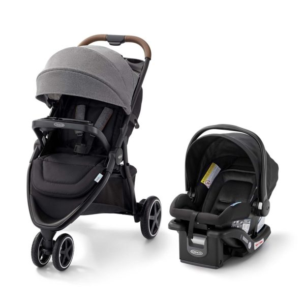 ectqgdtwcblc0b_0 jpg - Carrinho de Bebê Travel System com Rodas para Todo Terreno e Suspensão ComfiTech no Assento para Maior Conforto, Graco Outpace LX, Cinza e Preto