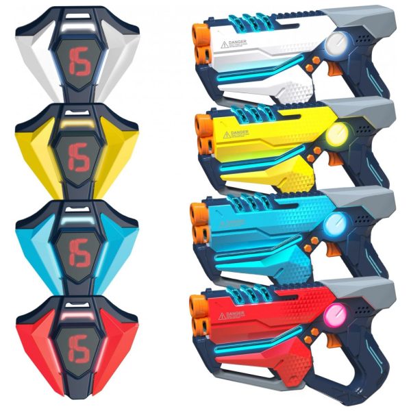 ectqgfr7k1kc0b_0 jpg - Pistola Infantil com Laser Infravermelho e Colete para 4 Jogadores, Idade de 8 a 12 Anos, TG BLOCKS