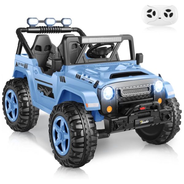 ectqgz8yr3dd0b_0 jpg - Carro Elétrico Infantil, Jeep com Controle Remoto, 2 Lugares Assento Extra Largo, Rodas com Maior Durabilidade e Luz LED, 24V, Hikole, Azul Claro