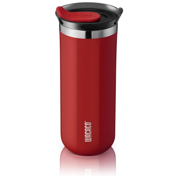 ectqh1sm1b890b_0 jpg - Copo para Café 435 mL Isolado a Vácuo Aço Inox Duplo com Tampa, WACACO Octaroma, Vermelho