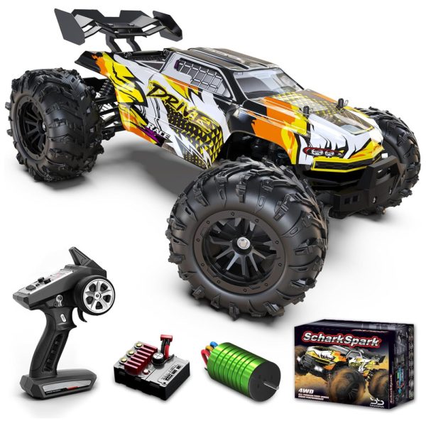 ectqh58kdb1c0b_0 jpg - Carro RC de Alta velocidade, Escala 1 16, Motor sem Escova, Atinge 70 km h em Qualquer Terreno, para Adultos e Adolescentes, ScharkSpark