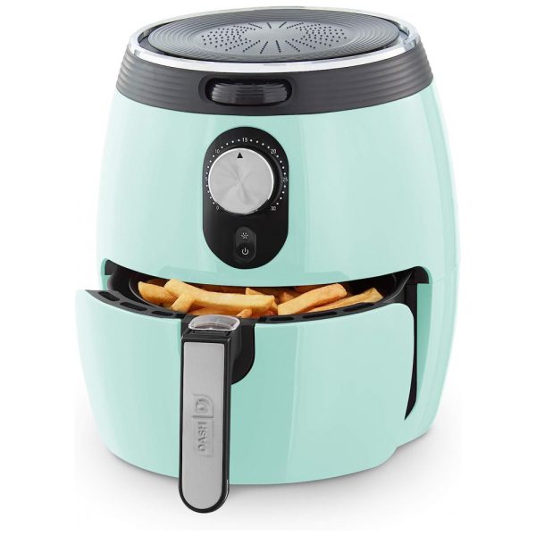 ectqh5cj9mx70b_0 jpg - Fritadeira Elétrica AirFryer 3L com Temperatura Ajustável e Cesto Antiaderente, 110V 1200W, Dash, Verde Água