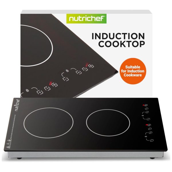 ectqh7qn8f5d0b_0 jpg - Cooktop Elétrico Portátil de Indução com Controle Digital, Queimador Duplo e Controle de Temperatura , 110V 1800W, NutriChef, Preto