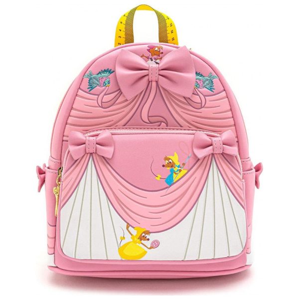 ectqh8cpz5580b_0 jpg - Mochila Escolar Infantil Loungefly Disney Cinderela para Crianças a Partir de 6 Anos, Rosa