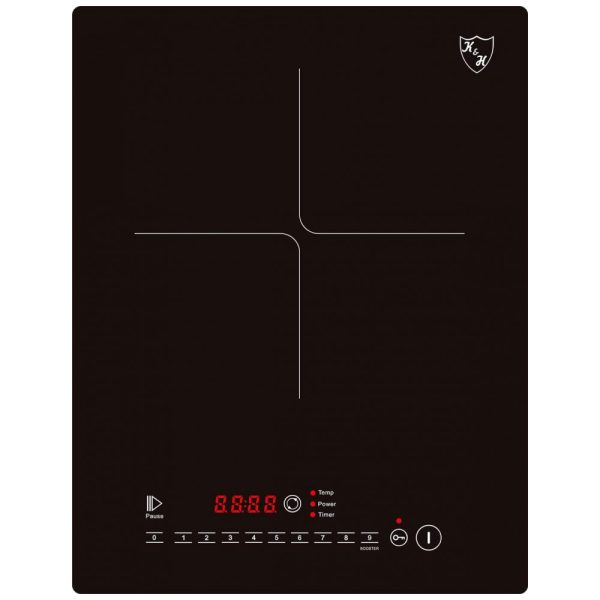 ectqh9h522680b_0 jpg - Cooktop Elétrico de Indução Portátil com 1 Queimador e Controle Digital, 110V 1800W, K H, Preto