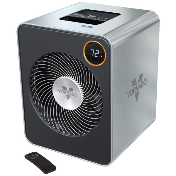 ectqh9lt1n9c0b_0 jpg - Aquecedor de Metal para Sala com termostato Digital e Controle Remoto, 110V 1500 Watts, Vornado VMHi600, Prata