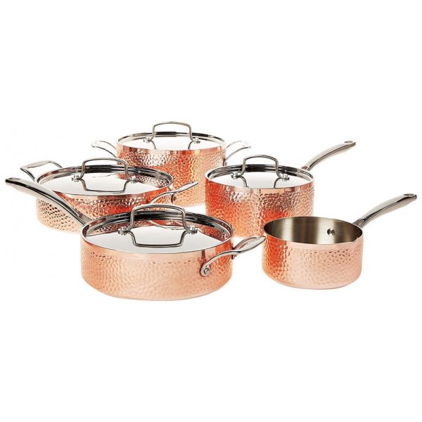 ectqhhfwzg670b_0 jpg - Conjunto de Panelas e Frigideiras Antiaderentes com Distribuição Uniforme, 5 Peças, Cobre, CUISINART HCTP 9, Dourado