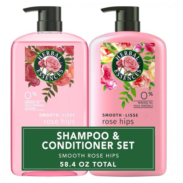 ectqhj7q4s680b_0 jpg - Shampoo e Condicionador 865 ml com Vitamina, Mosqueta e Extrato de Jojoba para Todos os Tipos de Cabelo, HERBAL ESSENCES HE6172, Rosa