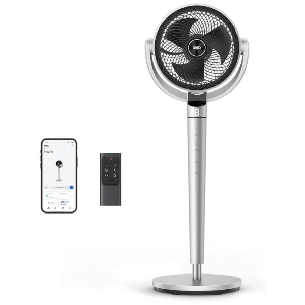 ectqhm39bksc0b_0 jpg - Ventilador Pedestal com Oscilação Omnidirecionais de 150 120 , 6 Modos, 9 Velocidades, Temporizador 12H, Controle Remoto e APP, 110V, Dreo, Prata