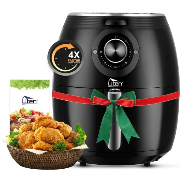 ectqhmds9mv70b_0 jpg - Fritadeira Elétrica AirFryer 5L de Capacidade e Temporizador, 1700W 110V, UTEN HF 155, Preto