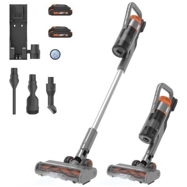 ectqhp3kj1nc0b_0 jpg - Aspirador de pó Sem Fio com Bateria Recarregável 20V de Alta Sucção de 25Kpa para Limpeza Eficiente de Pelos de Animais, 110V WORX, Cinza