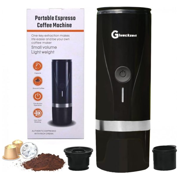 ectqhpcx4jcc0b_0 jpg - Máquina de Café Expresso Portátil USB para Cápsulas ou Café Moído, Glueckzeit, Preta