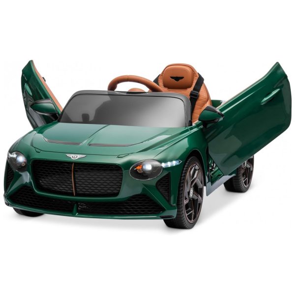 ectqht68zqcc0b_0 jpg - Carro Elétrico Infantil Bentley Bacalar a Bateria 12V com 3 Velocidades, Luzes LED e Controle Remoto, Kidzone, Verde