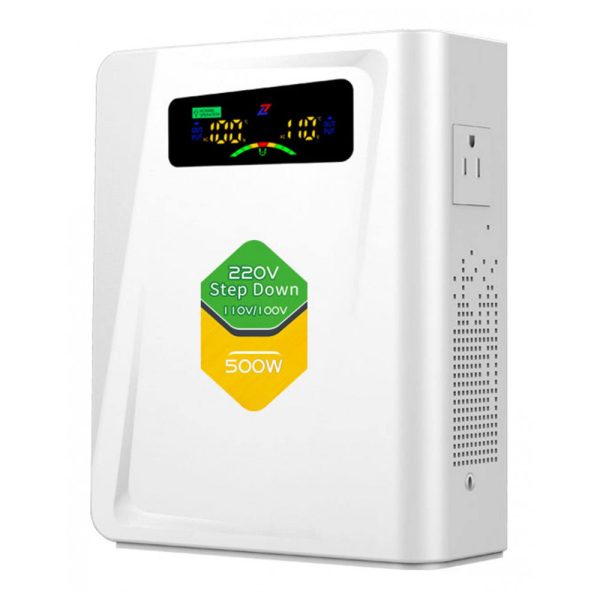 ectqhzdm7bv90b_0 jpg - Transformador de Tensão 220V para 110V, Potência de 500W com 10 Funções, ZHENGXI, Branco