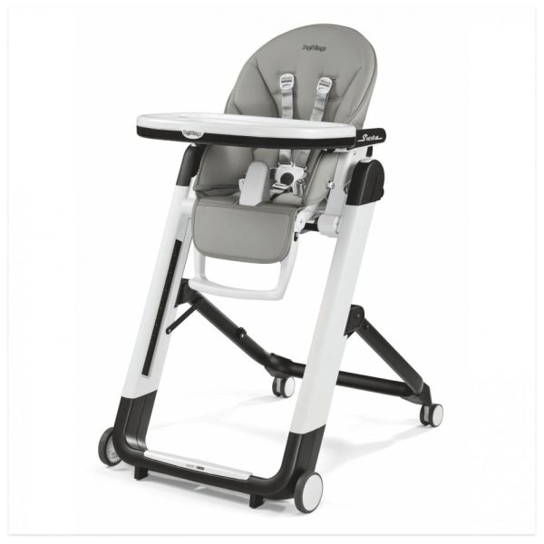 ectqi6t3ct710b_0 jpg - Cadeira de Alimentação Cadeirão com Bandeja Removível e Altura Ajustável, Peg Perego, Cinza