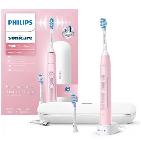 ectqj1tzhct70b_0 jpg - ExpertClean Escova de Dentes Elétrica, recarregável, com Bluetooth, 1 unidade, rosa, PHILIPS SONICARE HX9690, 07, Rosa