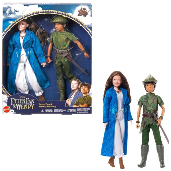 ectqj2l4784b0b_0 jpg - Conjunto de Bonecos da Disney, Inspirado no Filme Clássico de Peter Pan Wendy para Crianças, Mattel