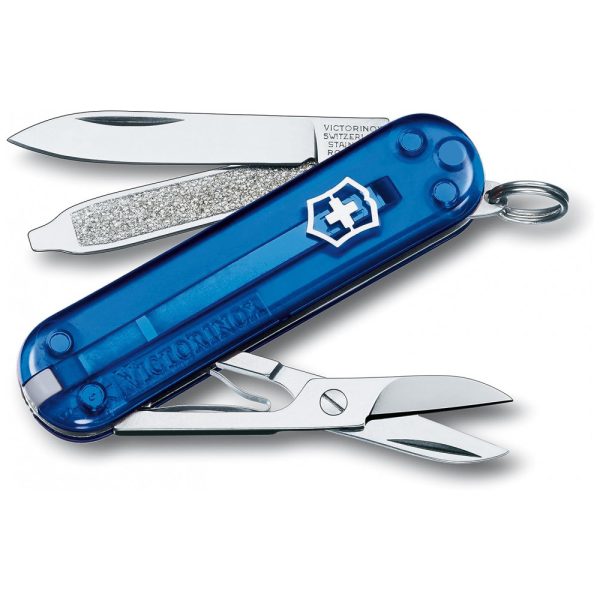 ectqjavy40000b_0 jpg - Canivete Multifuncional 7 Funções em Aço Inoxidável, Victorinox Classic SD, Azul