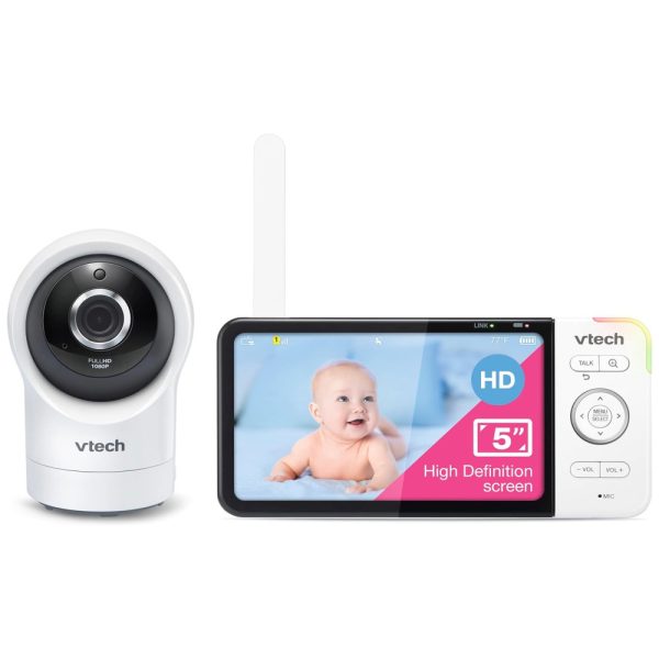 ectqjbn27qcb0b_0 jpg - Babá Eletrônica com Acesso Remoto WiFi, Tela HD 720P, Visão Noturna, Sons Suaves, Sensor de Temperatura e Mais, VTech RM5764HD