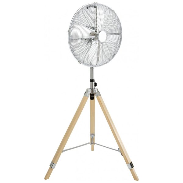 ectqjfxyvsf90b_0 jpg - Ventilador de Coluna 3 Velocidades Ajustáveis, 110V 80W, SIMPLE DELUXE Retro Tripod Fan, Prateado