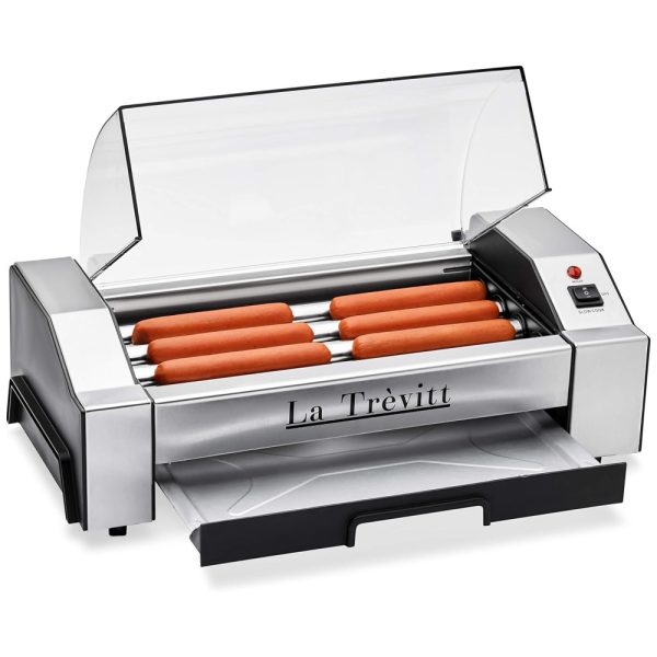 ectqjg7j2hj70b_0 jpg - Máquina de Hot Dog, 6 Salsichas, Aço Inox, 230W, 110v, LA TREVITT, Prateado