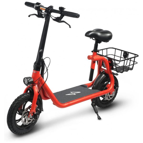 ectqjgbmbyq90b_0 jpg - Patinete Elétrico com Assento para Adultos, Alcance 33km e Peso 130kg, 450W, Phantomgogo, Vermelho