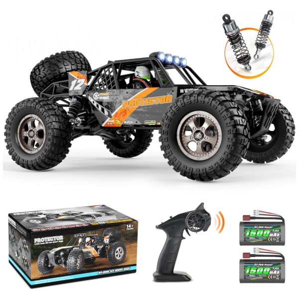 ectqjlg6btz70b_0 jpg - Carrinho de Controle Remoto Off Road até 38 km por hora, Tração 4 x 4, Idade Recomendada 8, HAIBOXING 12815, Preto