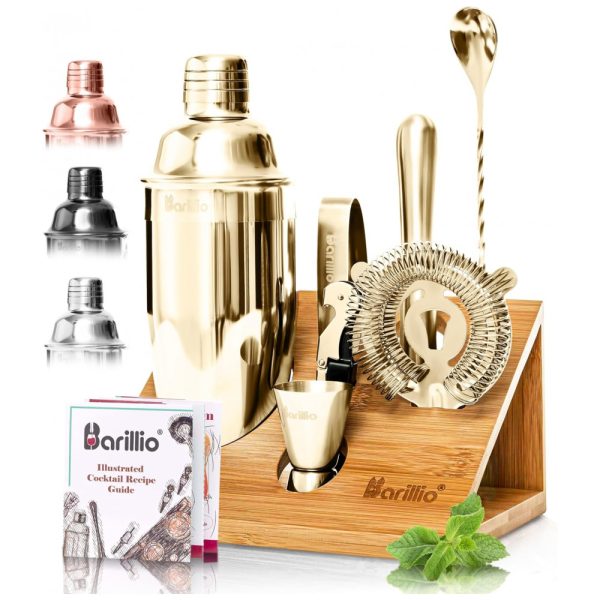 ectqjqpxf3q90b_0 jpg - Kit Bn Profissional 7 Peças em Aço Inoxidável com Suporte de Bambu, BARILLIO, Dourado