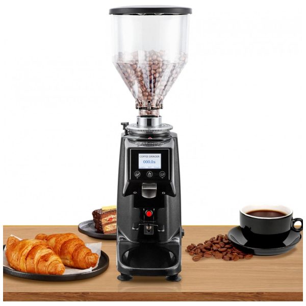 ectqjqrm4z780b_0 jpg - Moedor de Café Elétrico 19 Níveis de Moagem até 1kg Aço Inoxidável, 250W, 110v, HUANYU, Preto