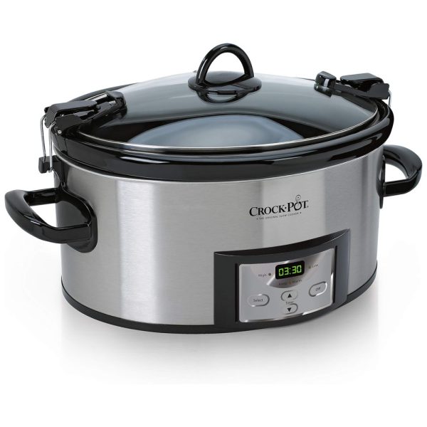 ectqk0gn2p400b_0 jpg - Panela Elétrica 5.6L Programável com Temporizador Digital, 240W, 110V, CROCK POT SCCPVL610 S A, Prateado