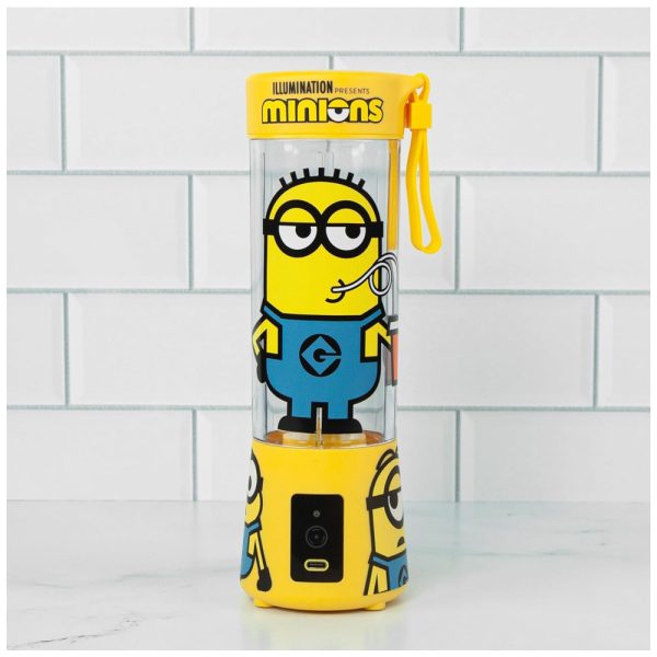 ectqk3ssjhlc0b_0 jpg - Liquidificador Portátil 400 mL Recarregável USB com Design Divertido dos Minions, 7V, Uncanny Brands, Amarelo