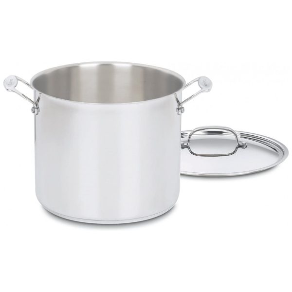 ectqk6mc80000b_0 jpg - Panela Profissional 12 Litros com Tampa em Aço Inoxidável, Cuisinart Chefs