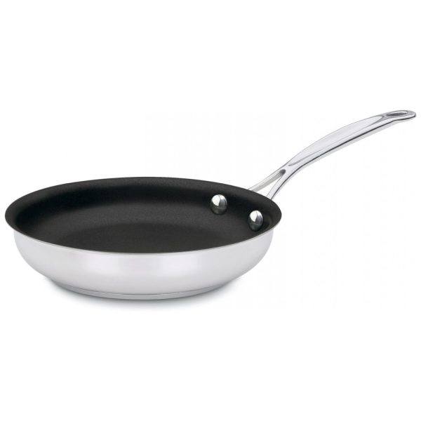 ectqk6oj31200b_0 jpg - Frigideira Antiaderente Chefs Classic em Aço Inoxidável, Cuisinart 722 18NS