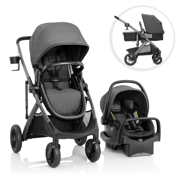 ectqkbmfdjlb0b_0 jpg - Carrinho de Bebê Travel System com Cadeirinha LiteMax, Suspensão Traseira e 6 Modos de Usar, Evenflo Pivot Suite, Cinza