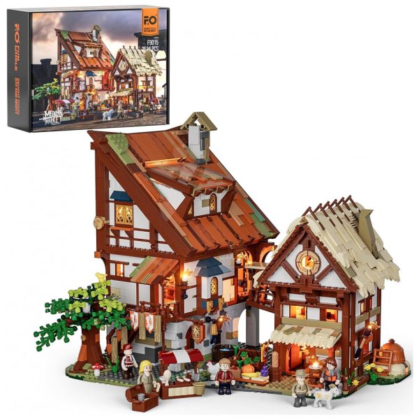 ectqkhz5282c0b_0 jpg - Kit de Construção Cidade Medieval com Luz LED e 2614 Peças, FUNWHOLE