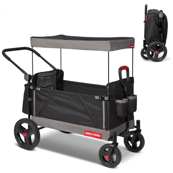 ectqklph8s3b0b_0 jpg - Carrinho de Passeio para 2 Crianças Multifuncional com Compartimento de zenamento, Radio Flyer, Preto