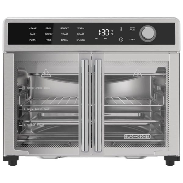 ectqkqrl9fxc0b_0 jpg - Forno Elétrico de Bancada em Aço Inoxidável com 12 Funções de Cozimento, Temporizador, Função Air Fryer, 110V 1650W, BLACK DECKER TO62D5, Prata