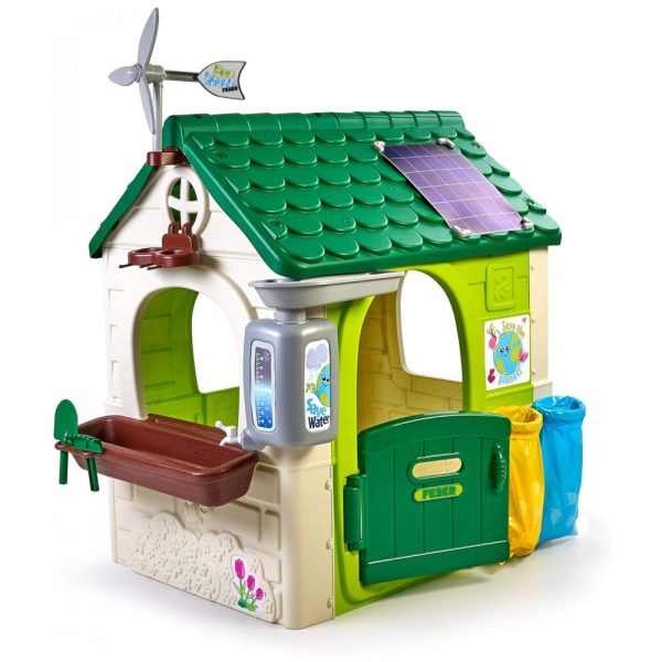 ectqkscpzrr80b_0 jpg - Casinha Infantil Interativa para Crianças de 2 a 6 Anos, Feber 800013004, Branca e Verde