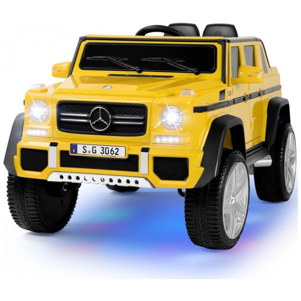 ectqkvfr3ff90b_0 jpg - Carro Elétrico Infantil a Bateria com Controle Remoto de 2,4 GHz, 2 Motores, 3 Velocidades, Música, Buzina, Luzes LED, 12V, Fitnessclub Mercedes Benz, Amarela