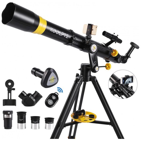 ectql799fn4c0b_0 jpg - Telescópio Astronômico 45x150 com Ocular Digital e Montagem Vertisteel Altazimuth, Koolpte 90900E, Preto