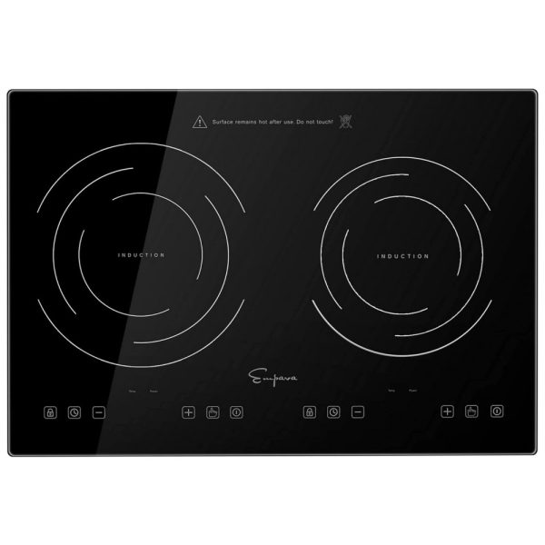 ectqlhc391w70b_0 jpg - Cooktop Elétrico de Indução para Embutir 12 30CM com 2 Queimadores, 110V 1800W, Empava IDC12B2, Preto