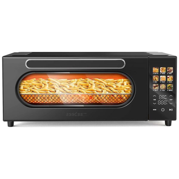 ectqlhjhvskc0b_0 jpg - Forno de Convecção 10 em 1, 15L com Display LCD, 10 Funções Predefinidas e 4 Acessórios, 1800W, SEEDEEM, Preto