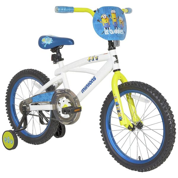 ectqlseo2wl10b_0 jpg - Bicicleta infantil dos Minions com Rodinhas Ajustáveis Perfeita para as Aventuras dos Pequenos, para Crianças Acima de 6 Anos, Minions, Branca