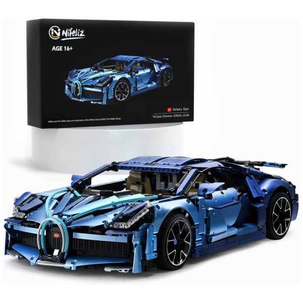 ectqlw2k1fm90b_0 jpg - Kit de Construção, Escala 1 8, Carro Esportivo com 3728 Peças para Adolescentes e Adultos, Nifeliz DIVN, Azul