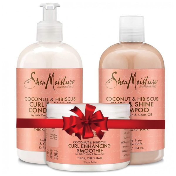 ectqm6zb2sl00b_0 jpg - Shampoo e Condicionador 384 ml para Cabelos Cacheados com Óleo de Coco, vitamina E óleo de Neem, SHEA MOISTURE 755332059317, Rosa